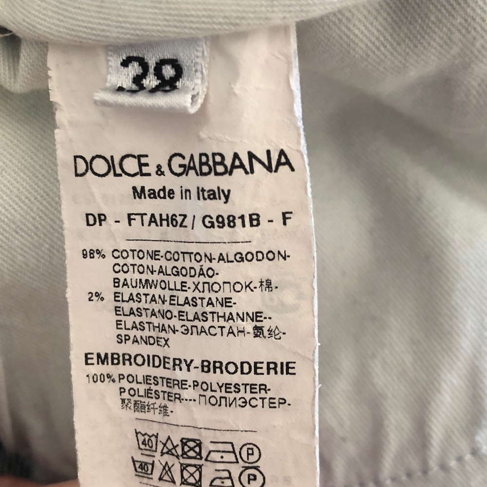 Dolce & Gabbana Audrey Queen Slim Ankle Jeans in Blue Denim with Patch - Picture 14 of 14
